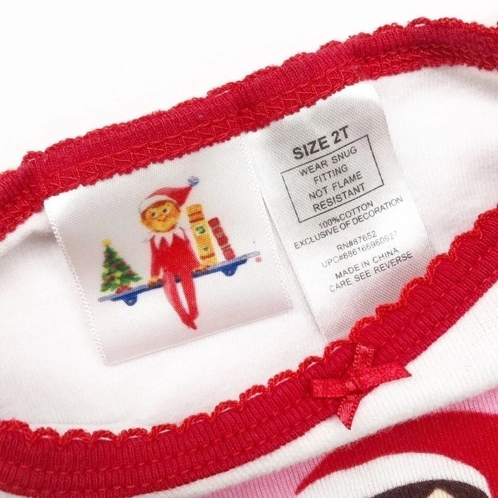 Elf On A Shelf Christmas toddler girl pajama top